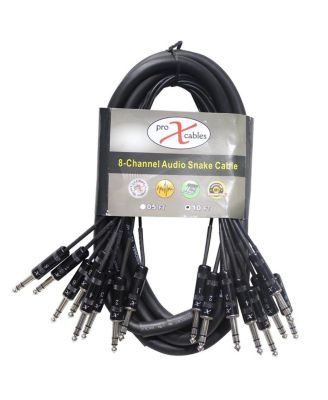 XC-8TRS10  Channel TRS-M to TRS-M Balanced Audio Snake Cable