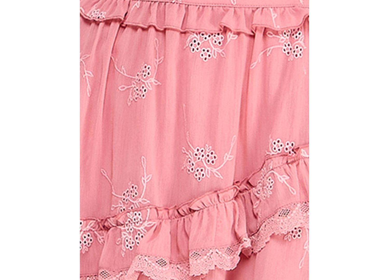 Juniors' Sweetheart Neck Embroidered Short Dress