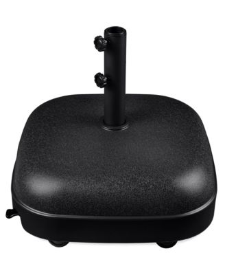 123lb Capacity Fillable Mobile Umbrella Base For Patio, Deck, 4 Wheels - Dome Square