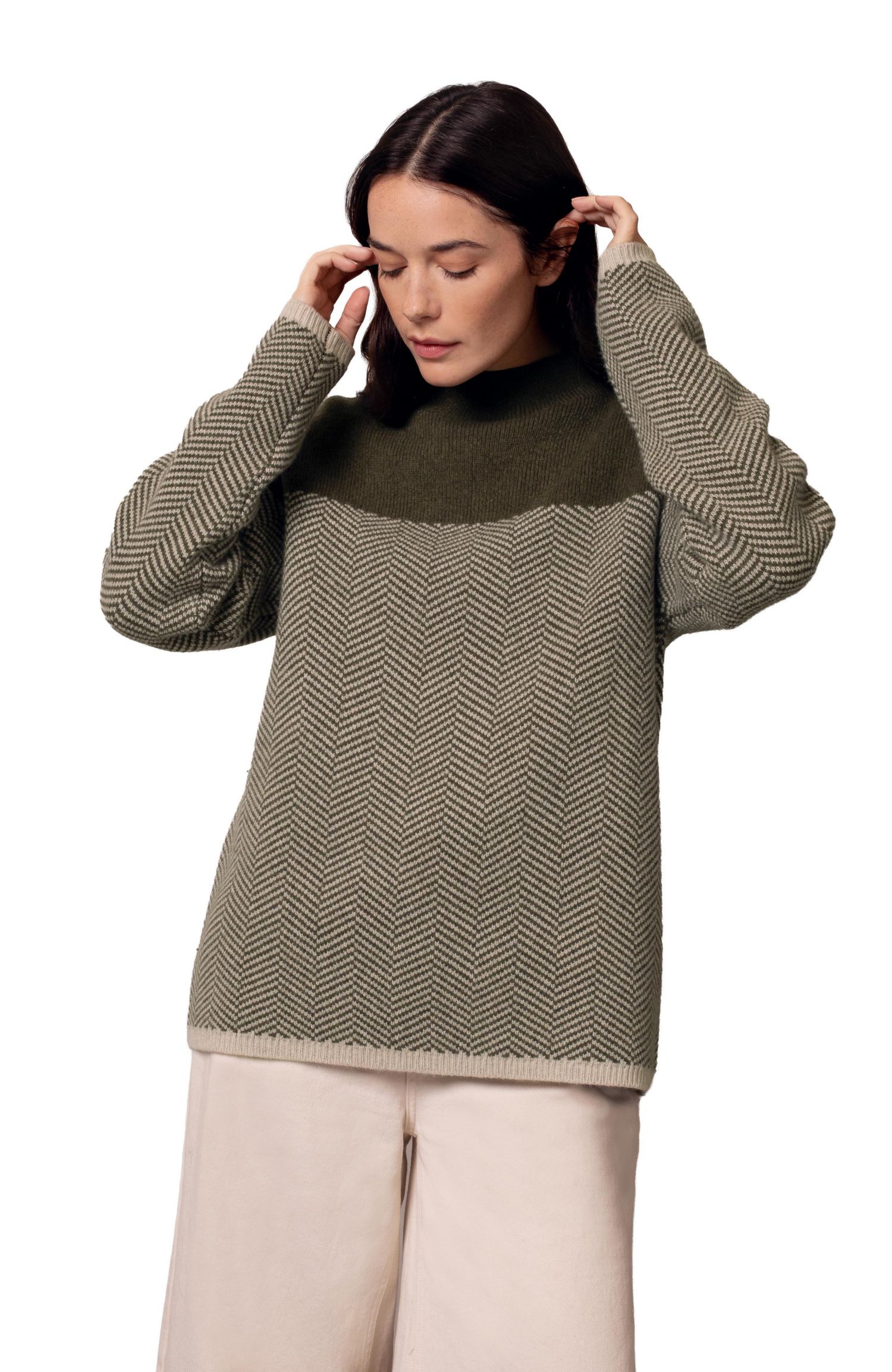 Women's Celtic and Co. Felted Funnel Neck Sweater