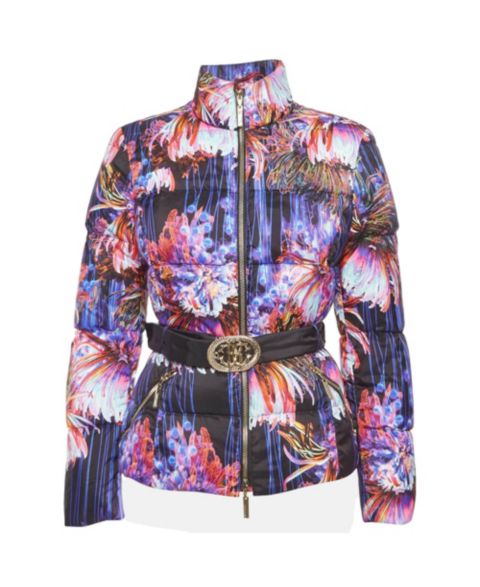 Женские куртки Pre-Owned Roberto Cavalli Women's Printed Nylon Down Puffer Jacket