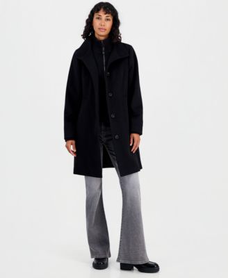 Women's Knit Bibbed Walker Coat