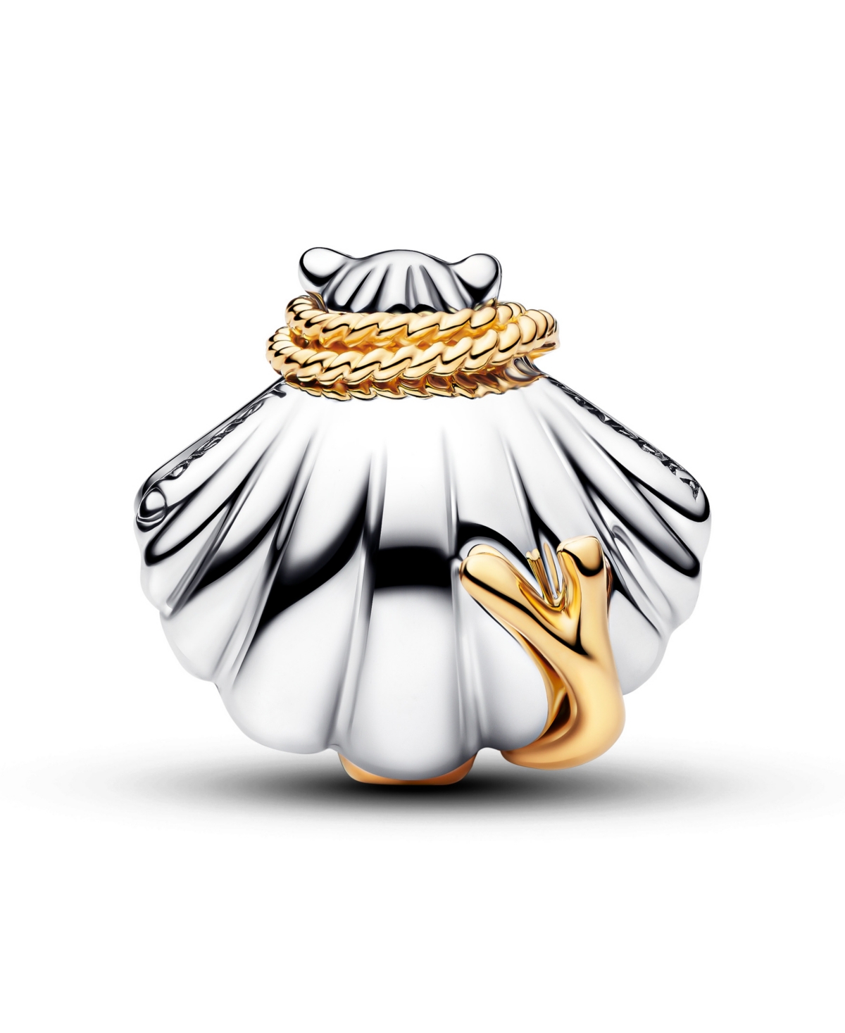 Pandora Disney Princesses Ariel Shell Lab-Grown Diamond Two-Tone Charm