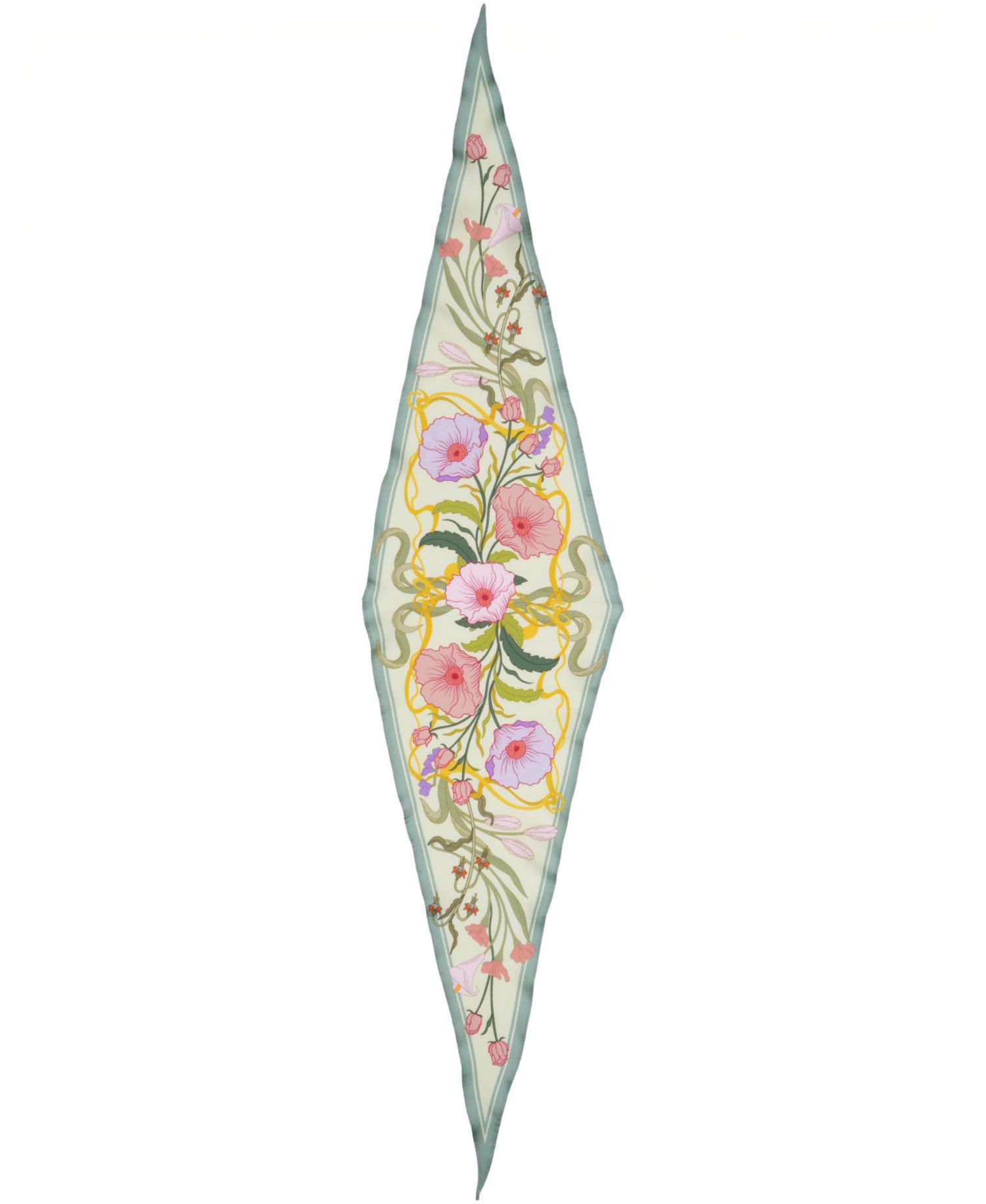 Floral Diamond-Shape Scarf