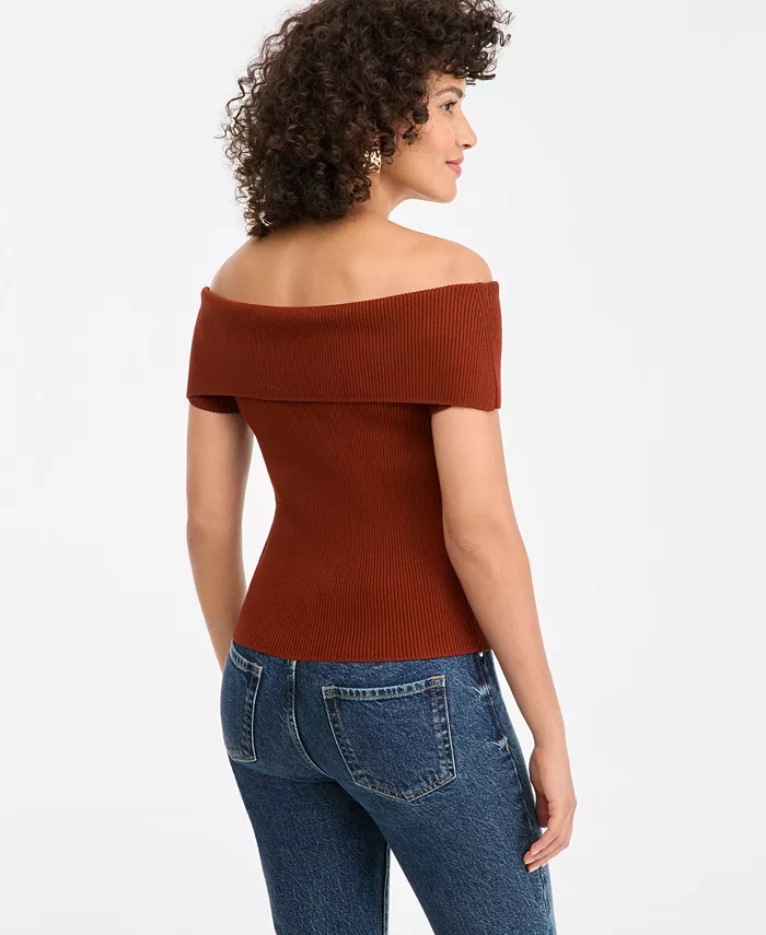 Women's Off-The-Shoulder Sweater - thumbnail 9