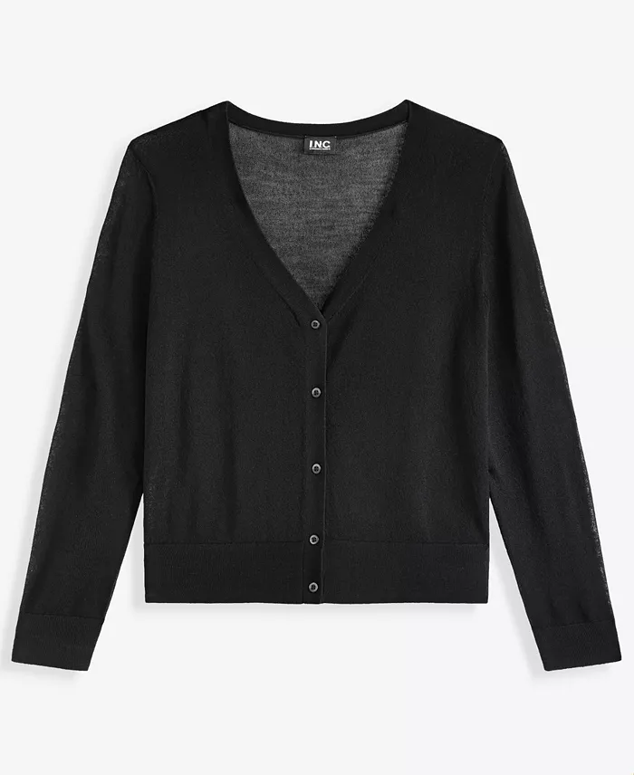 Women's V-Neck Cardigan Sweater - thumbnail 6