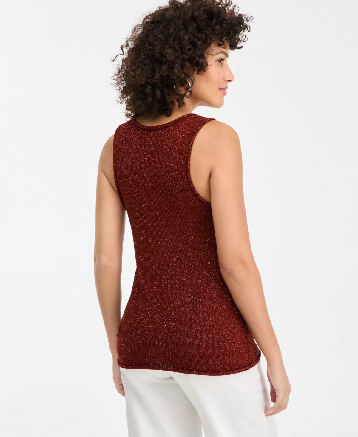 I.n.c. International Concepts Women's Metallic Sweater Tank, Macy's Exclusive