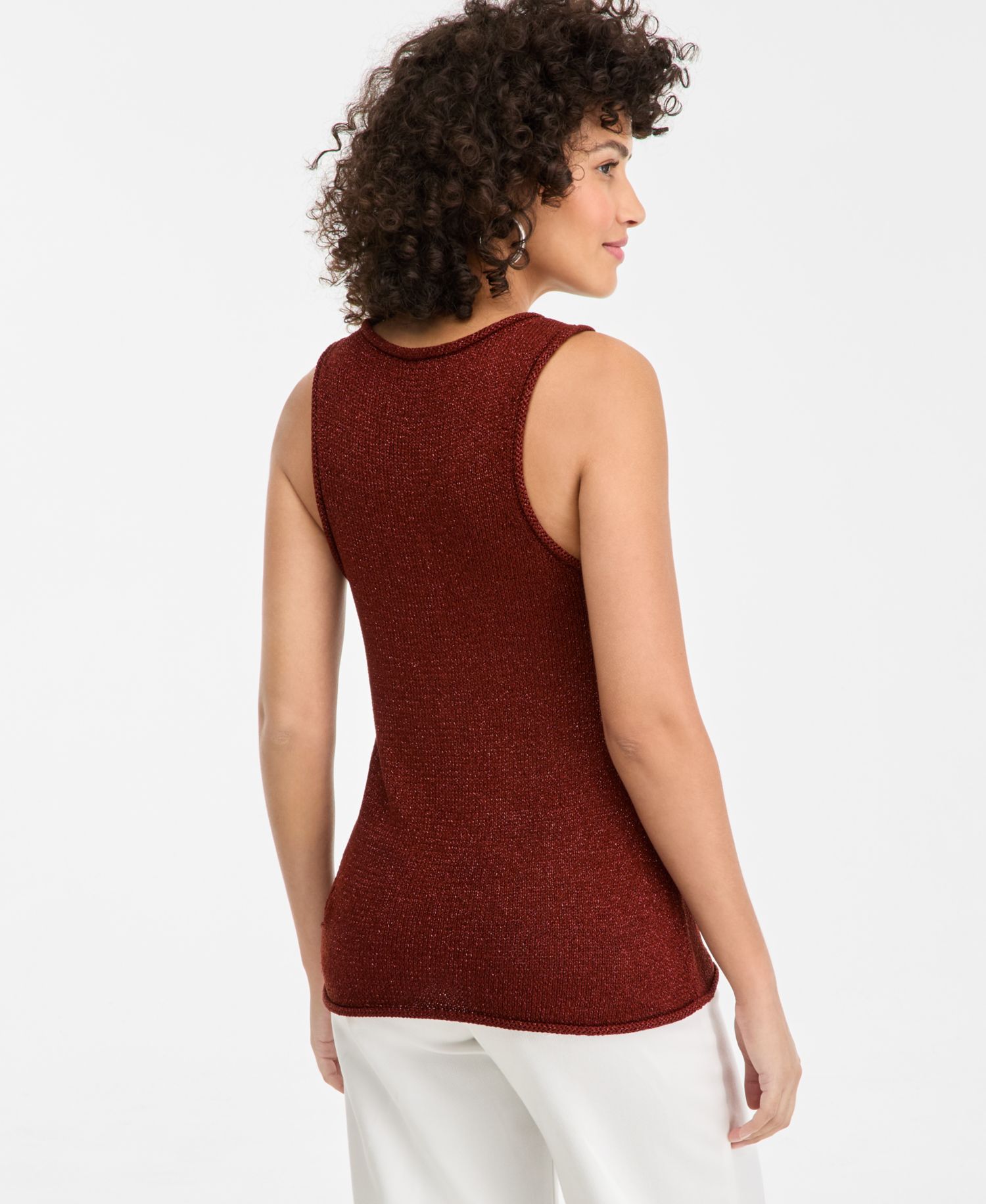 Women's Metallic Sweater Tank