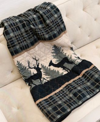 Deer Walk Reversible Throw, 50" x 60"