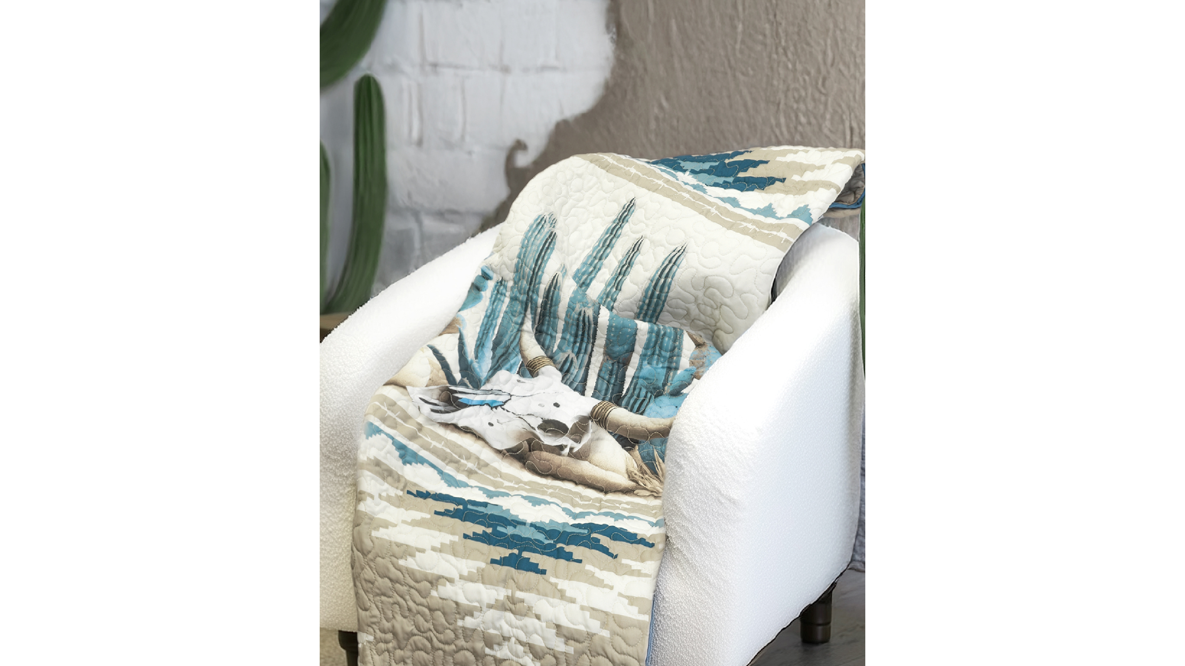 Donna Sharp Cacti Reversible Throw, 50" x 60"