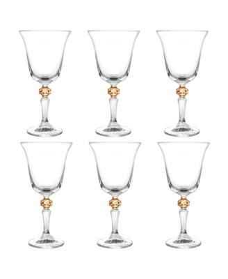 Diamond Motif Liquor Glasses, Set of 6