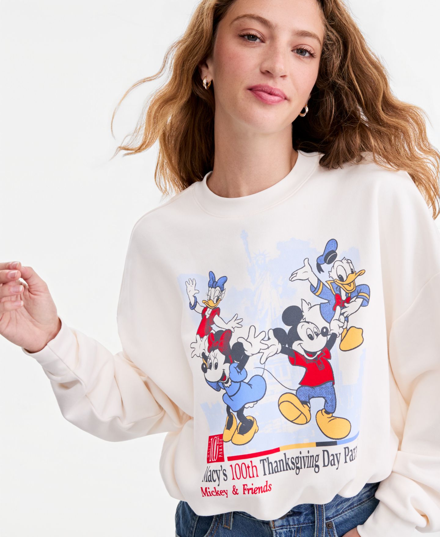 Женская толстовка Disney | Macy's Mickey & Friends 100th Thanksgiving Day Parade Bubble Hem — фото 6