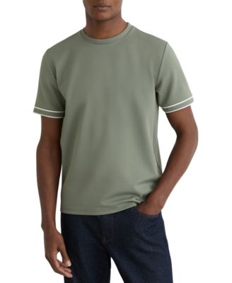 Men's Oscar Piped-Trim Textured T-Shirt
