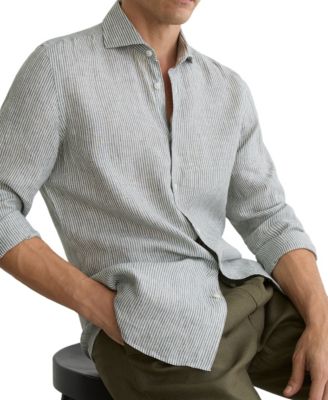 Men's Ruban Stripe Linen Shirt