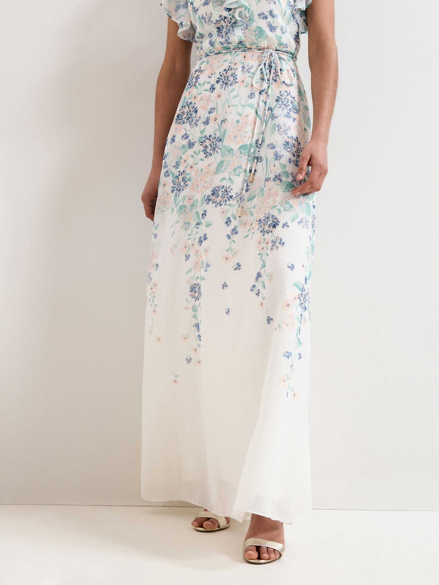 Women's Rachel Floral Ruffle Detail Maxi Dress