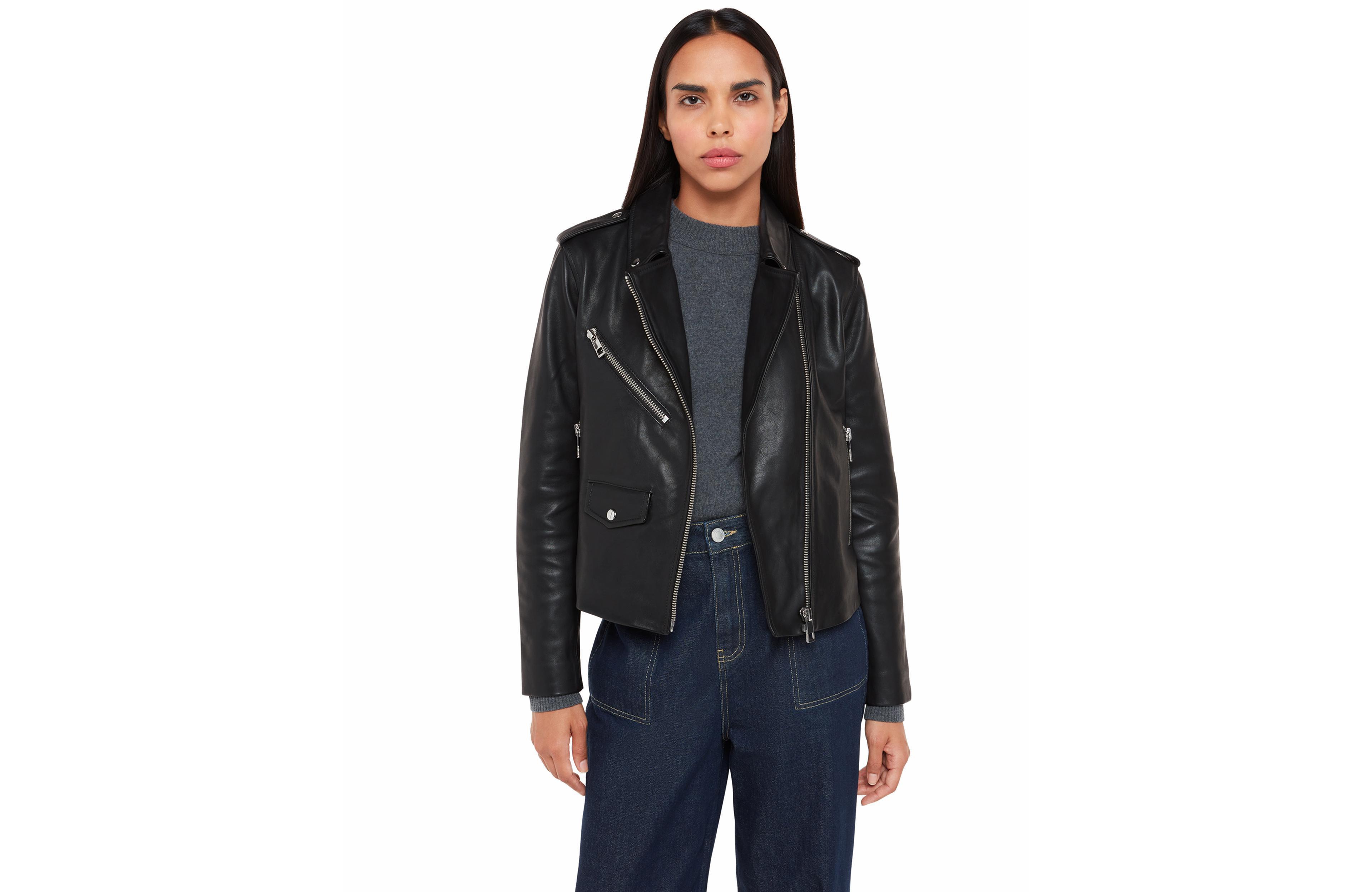 Whistles Women's Agnes Pocket Leather Jacket