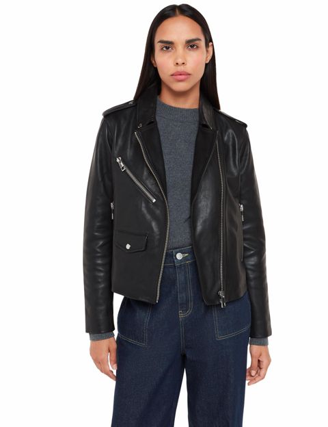 Женские куртки Whistles Women's Agnes Pocket Leather Jacket