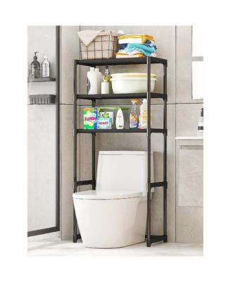 Space-Saving 3 Tier Over The-Toilet Storage Shelf - Freestanding Bathroom Organizer Rack Sturdy and Easy Assembly Ideal