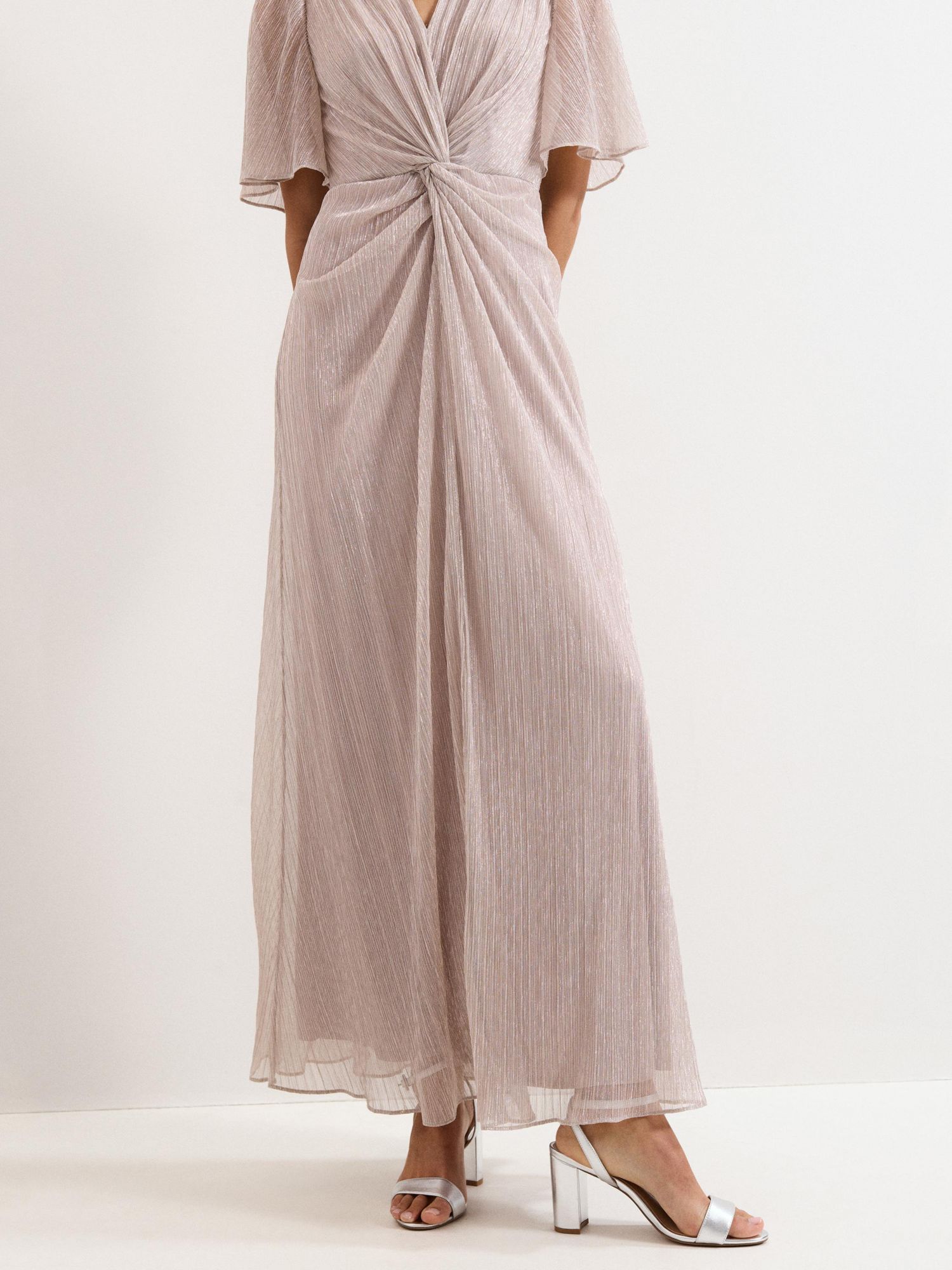 Women's Dorinda Metallic Twist Front Maxi Dress