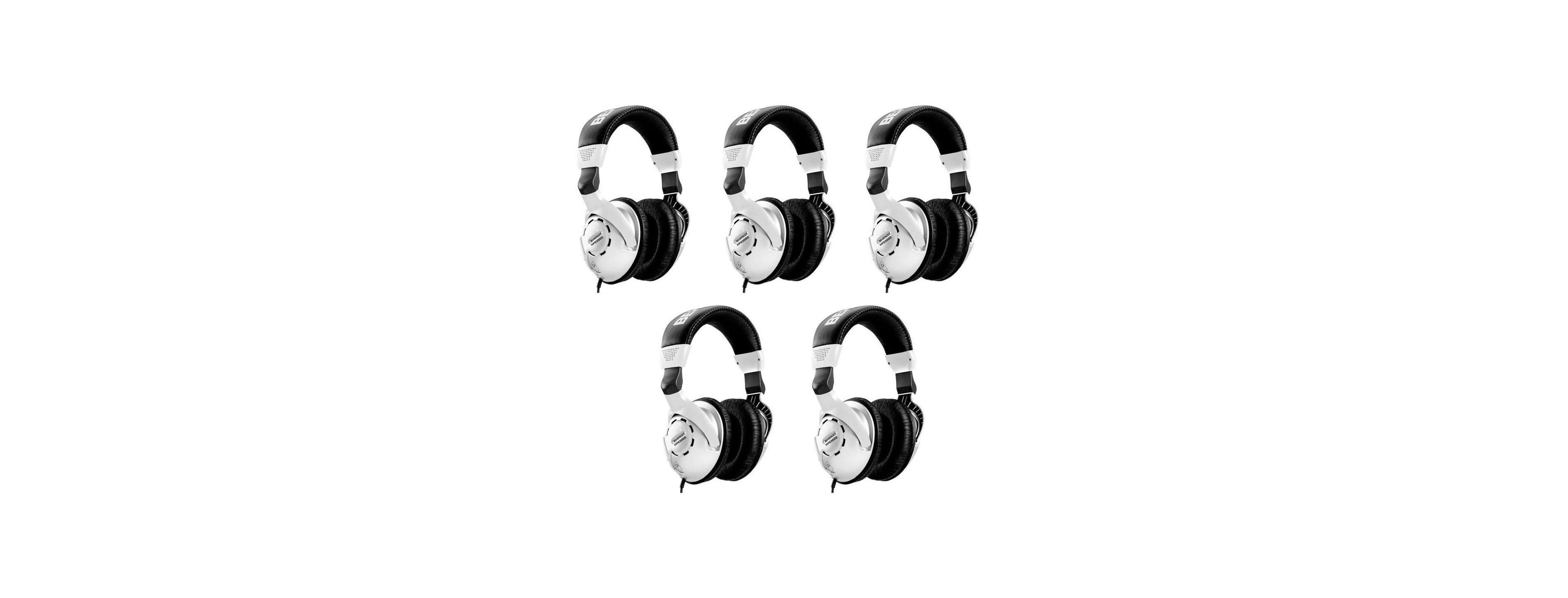 Behringer HPS3000 Wired Studio Over-Ear Headphones, 5-Pack