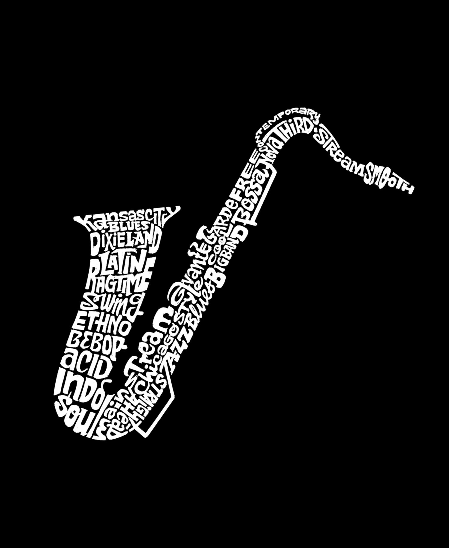 Men's Saxophone Music Word Art Graphic Tank Top