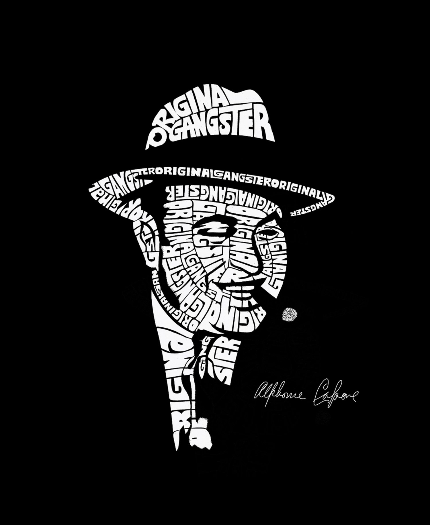 Men's Frank Sinatra Portrait Word Art Graphic Tank Top