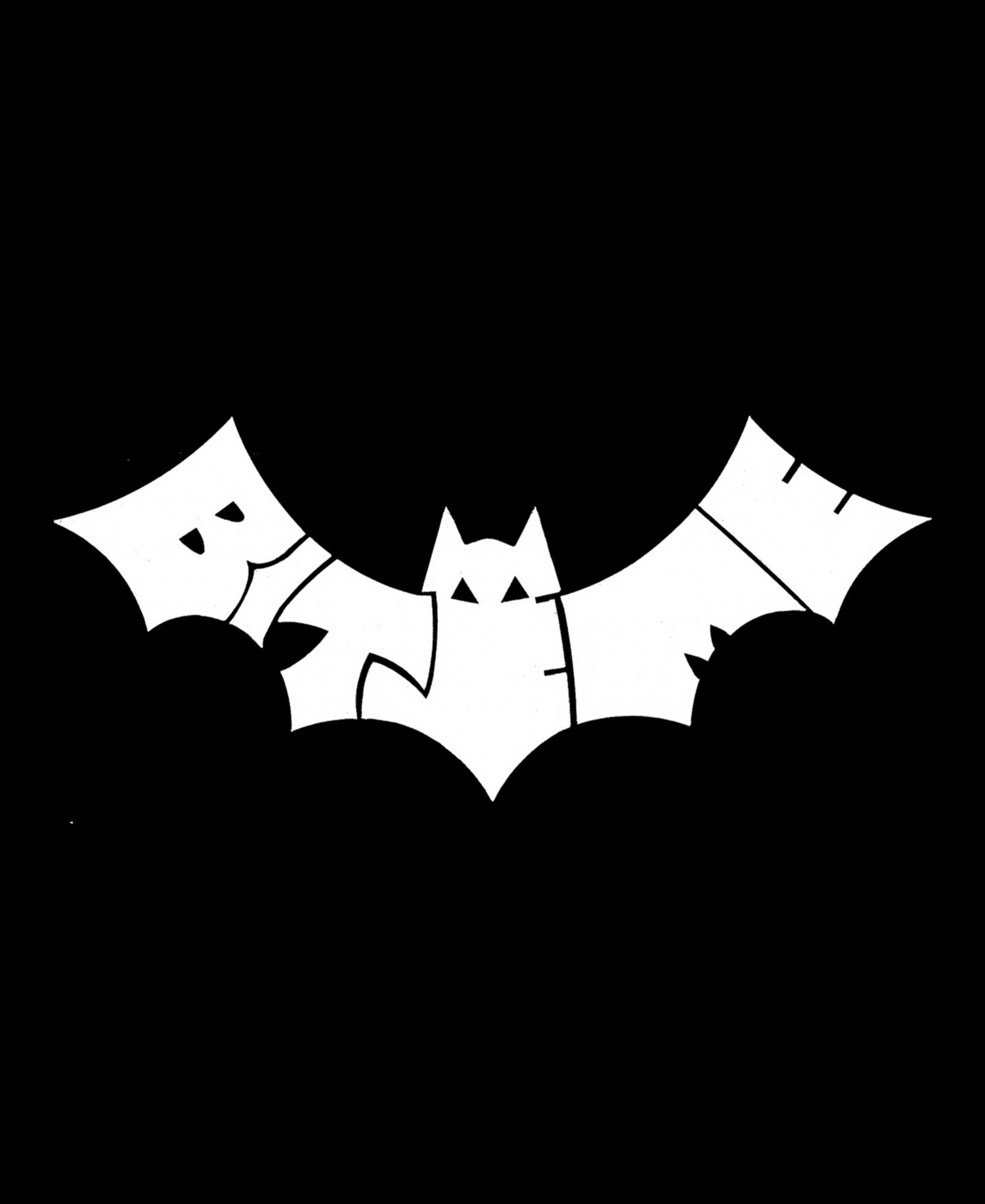 Men's Bat Silhouette Word Art Graphic Tank Top