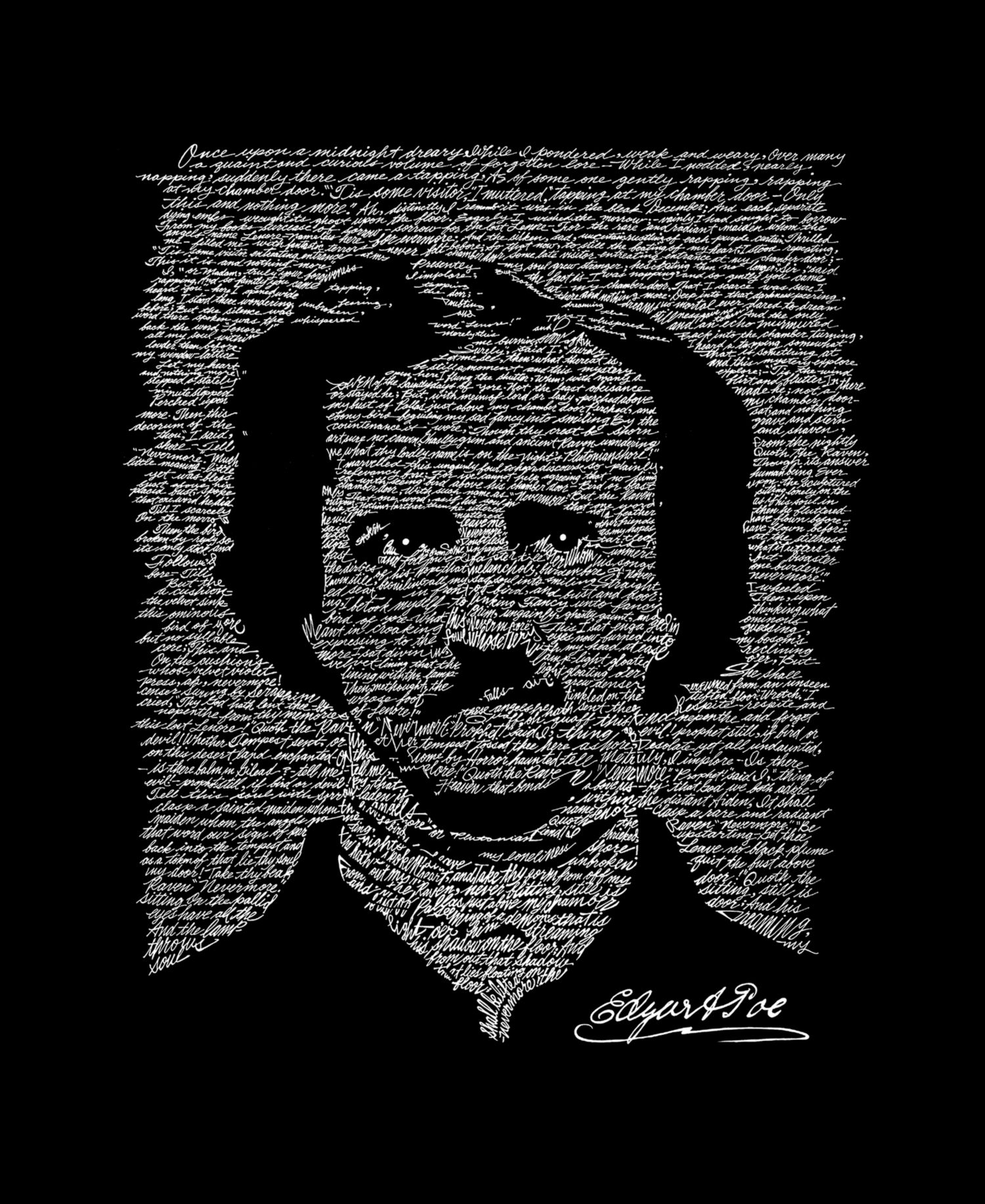 Men's Edgar Allan Poe Portrait Graphic Tank Top