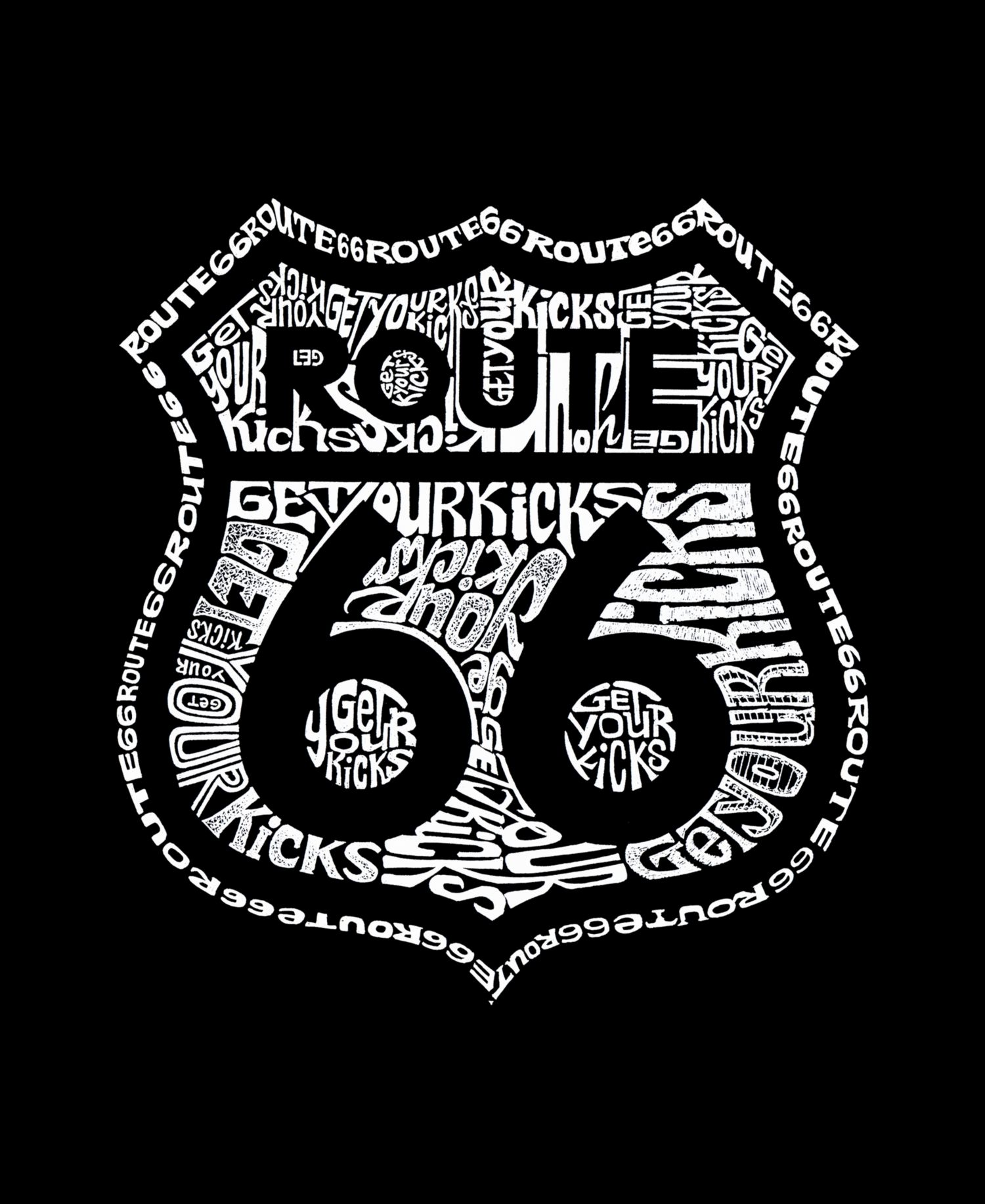 Men's Route 66 Vintage Highway Shield Word Art Graphic Tank Top