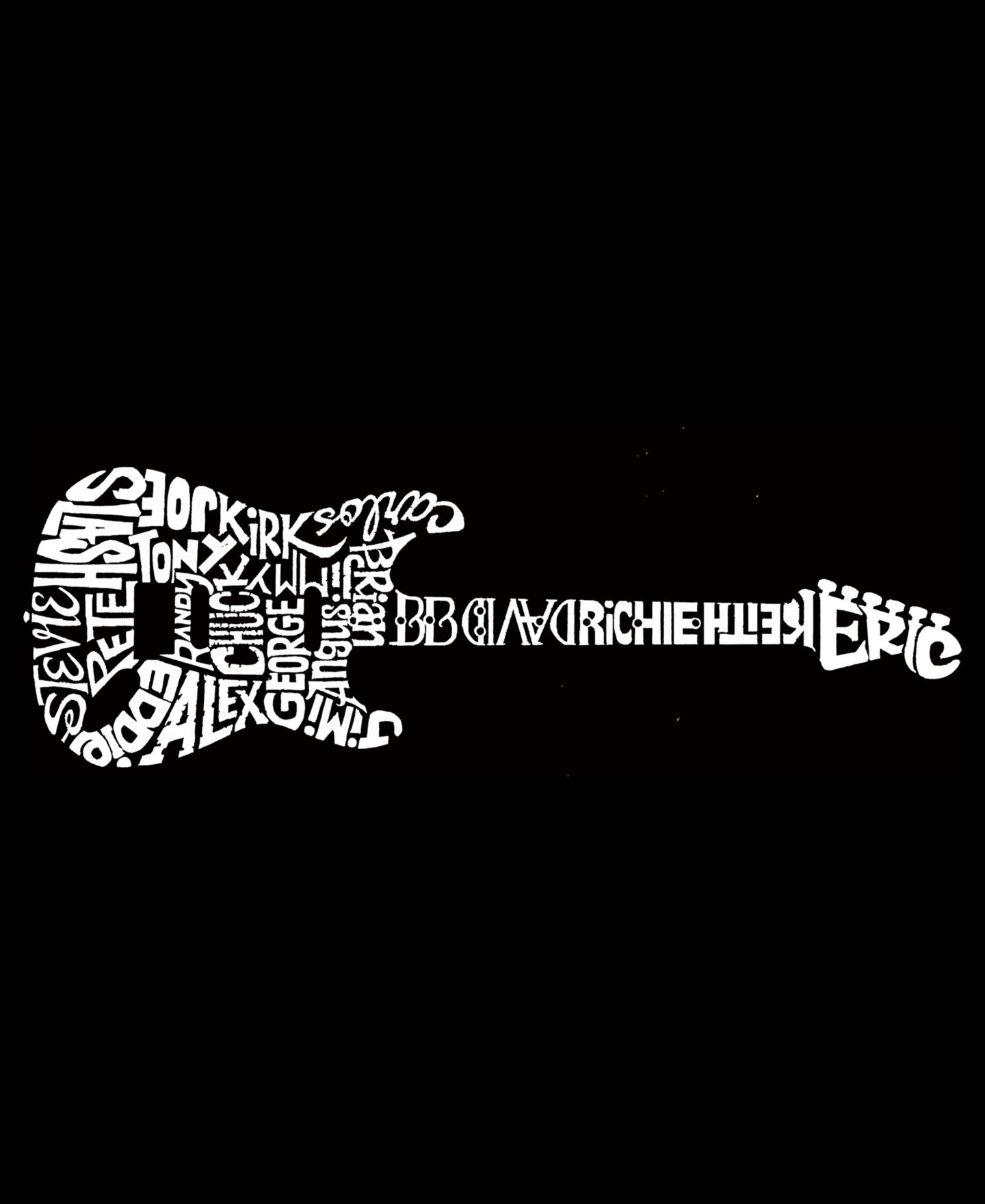 Мужской топ LA Pop Art Guitar Horizontal Word Art Graphic, цвет: Чёрный — фото 4
