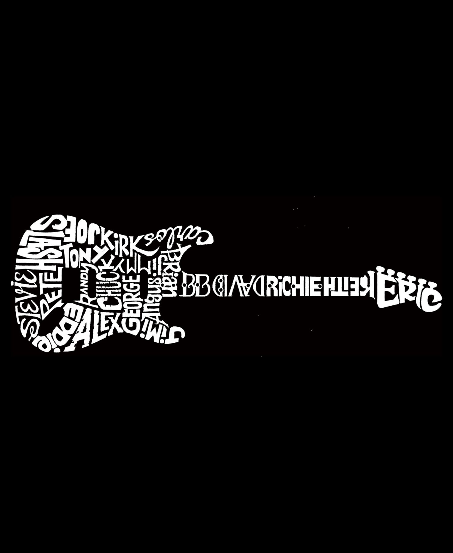 Men's Guitar Horizontal Word Art Graphic Tank Top