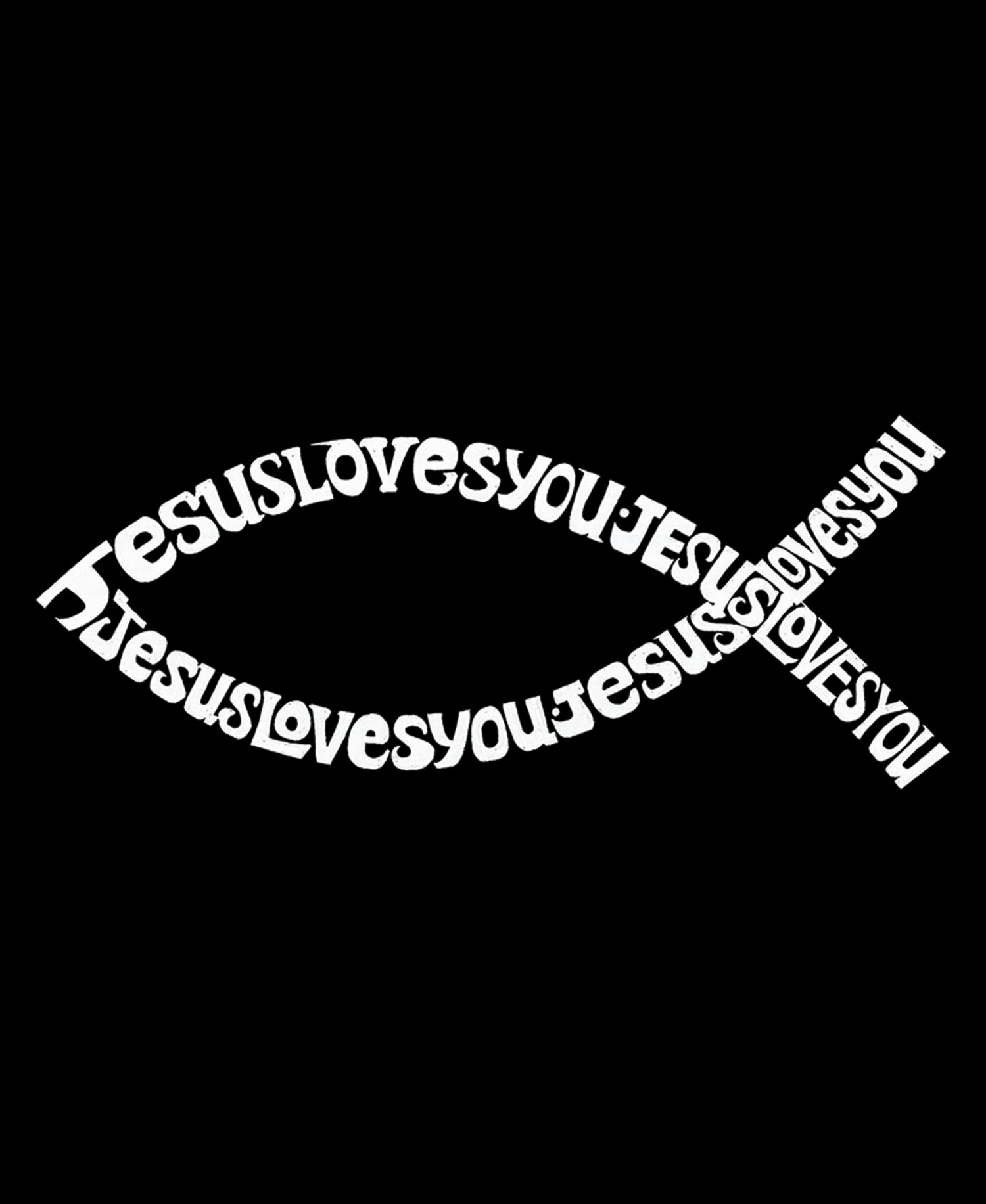 Men's Jesus Fish Symbol Design Tank Top