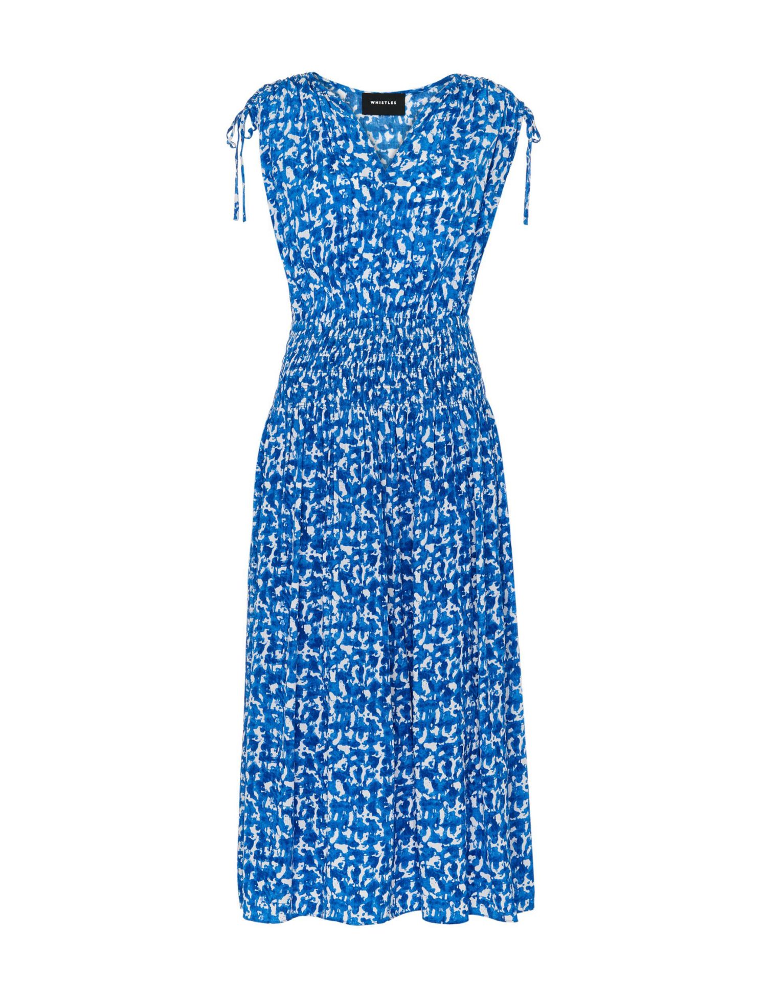 Women's Brushed Stroke Short Sleeve Midi Dress