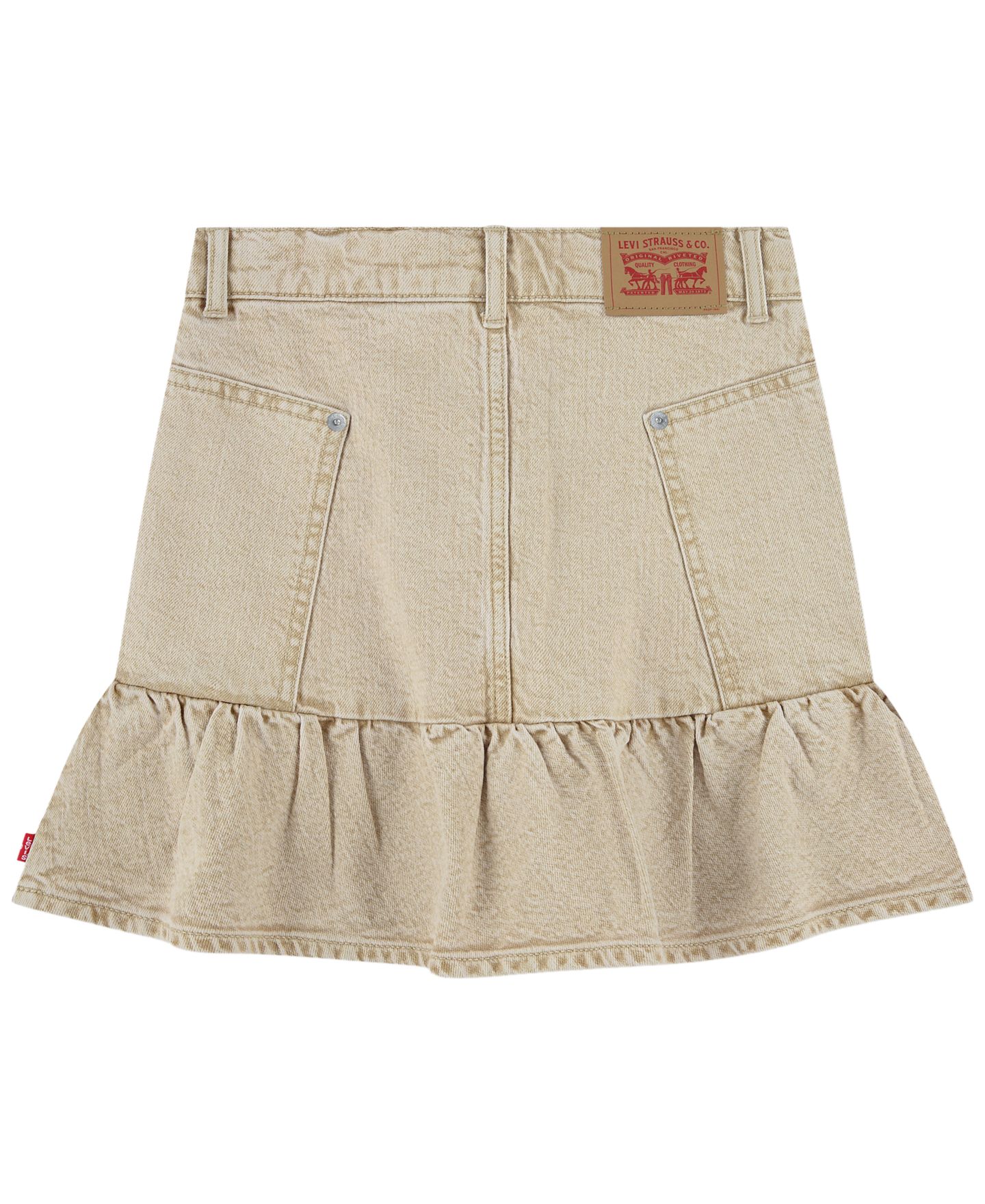 Детская юбка-шорты Levi's с двойными коленями, 7-16, цвет: Светлый хаки — фото 2