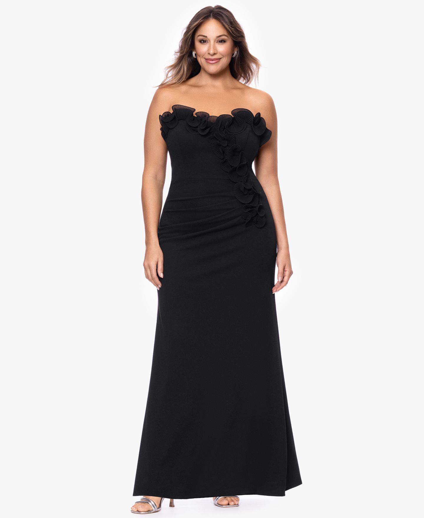Женские платья XSCAPE Strapless Gown, цвет: Чёрный — фото 2