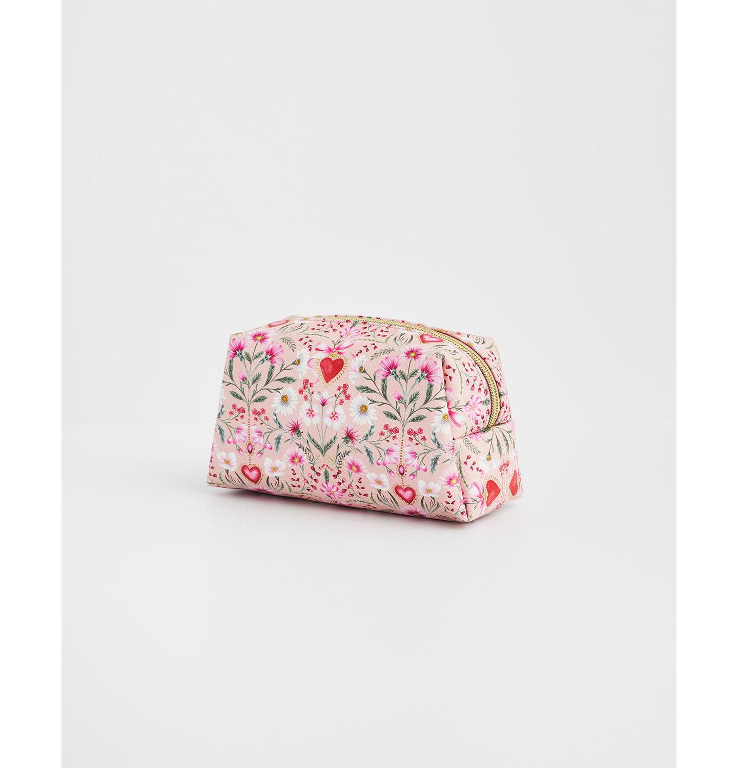 Женская сумка Fable England Floral Heart Cosmetic Pouch, цвет: Розовый — фото 3