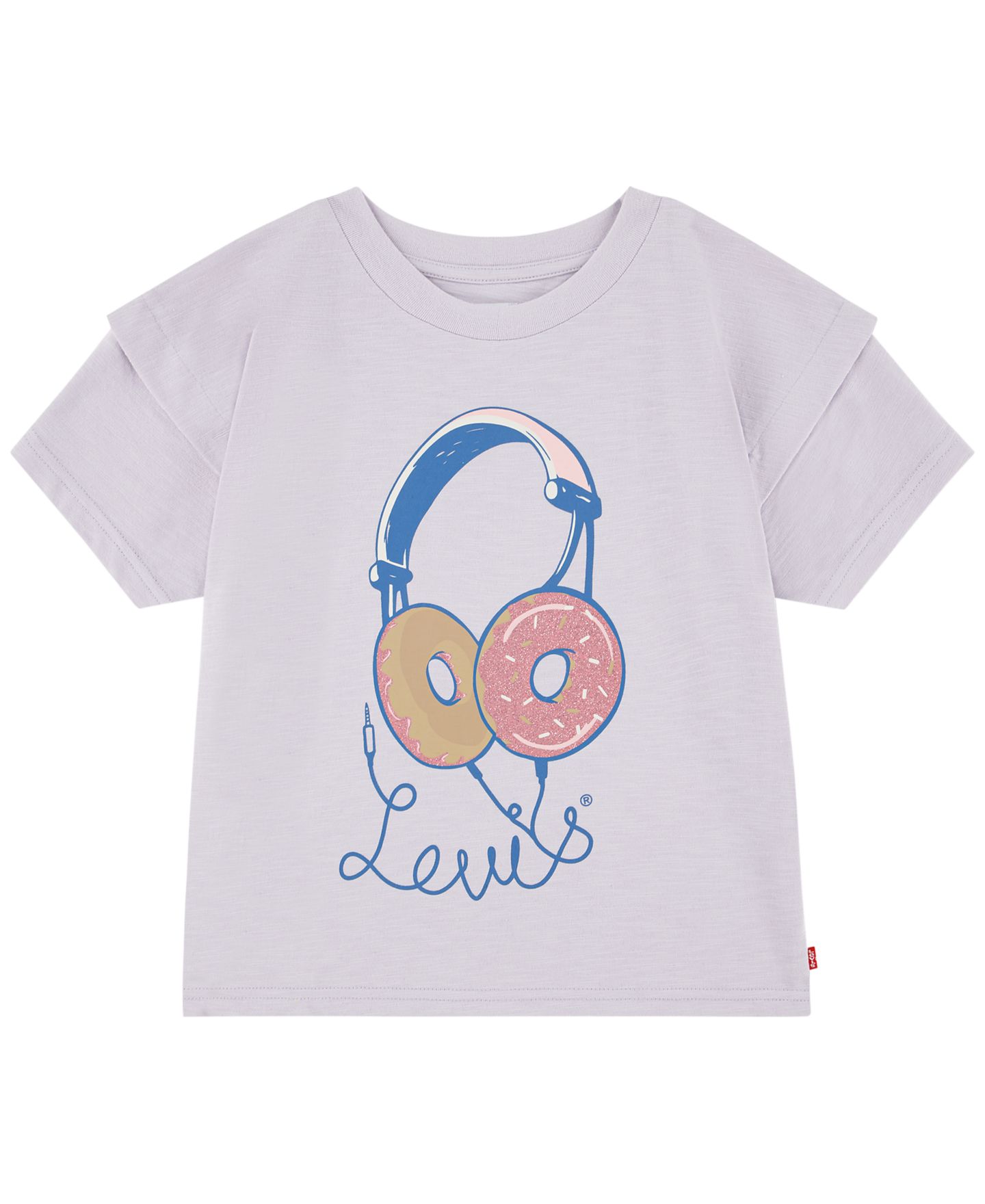 Детская футболка Levi's с коротким рукавом для девочек, 4-6X, цвет: Молочный белый — фото 1