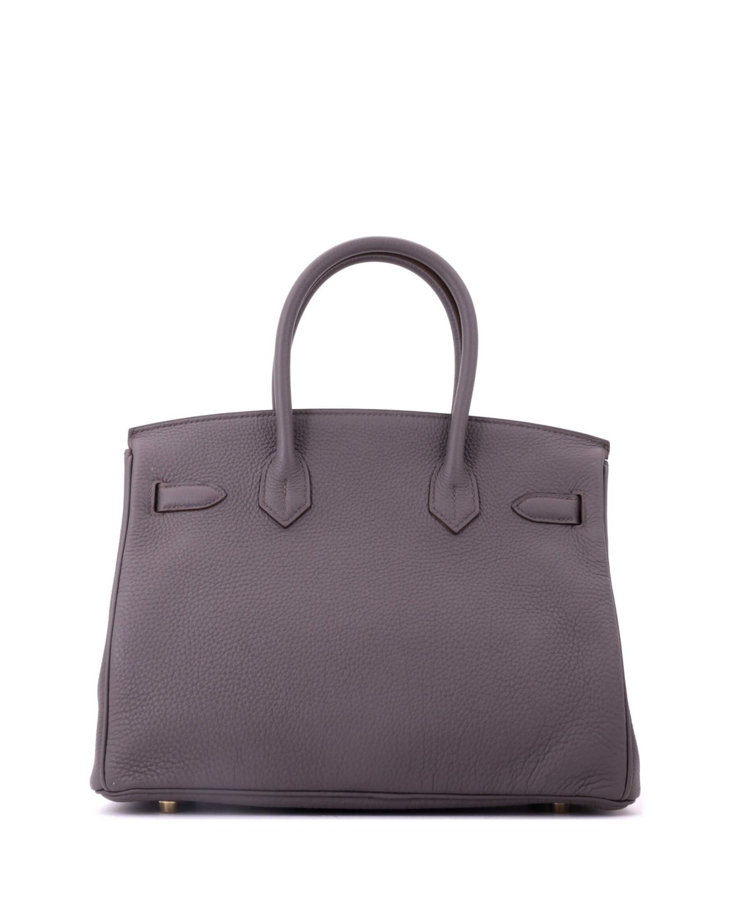 Birkin 30 Handbag Grey Togo with Gold Hardware
