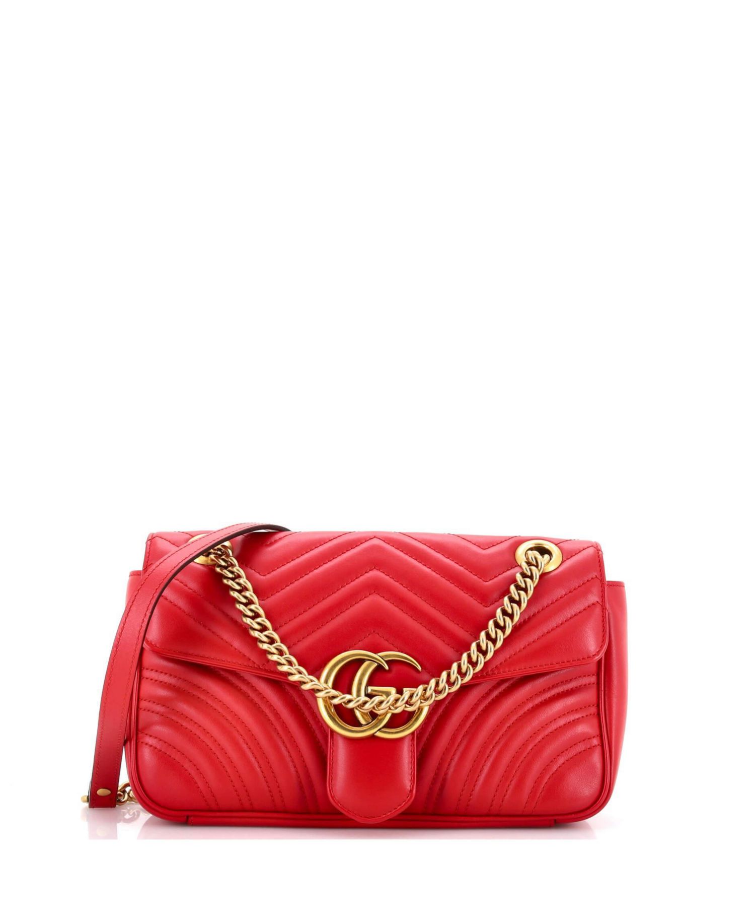 Medium GG Marmont Flap Bag Matelasse Leather