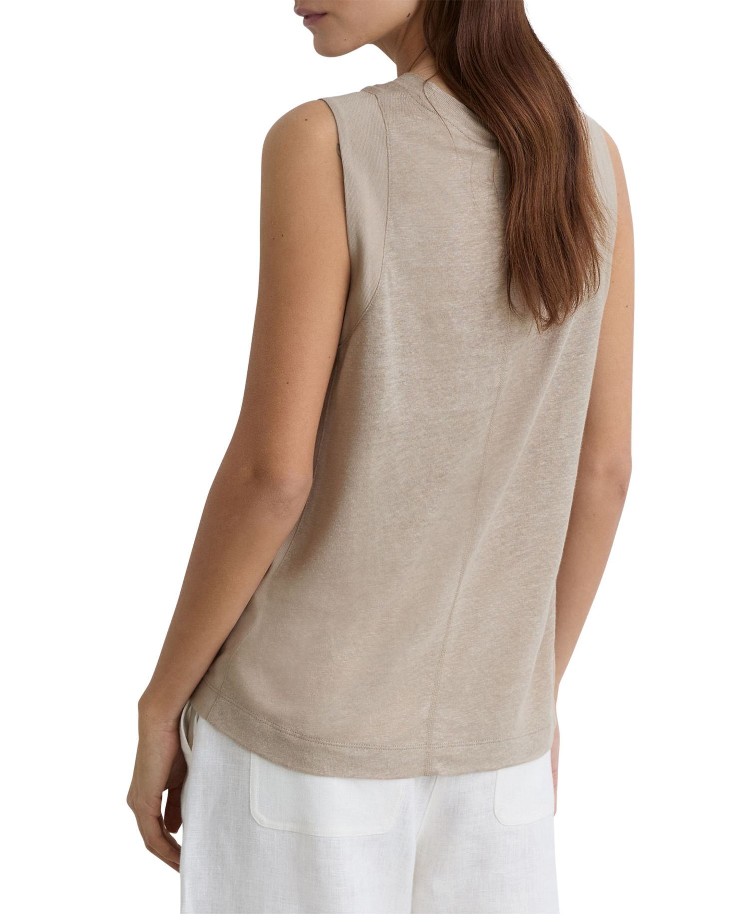 Women's Amy Crew Neck Linen Top