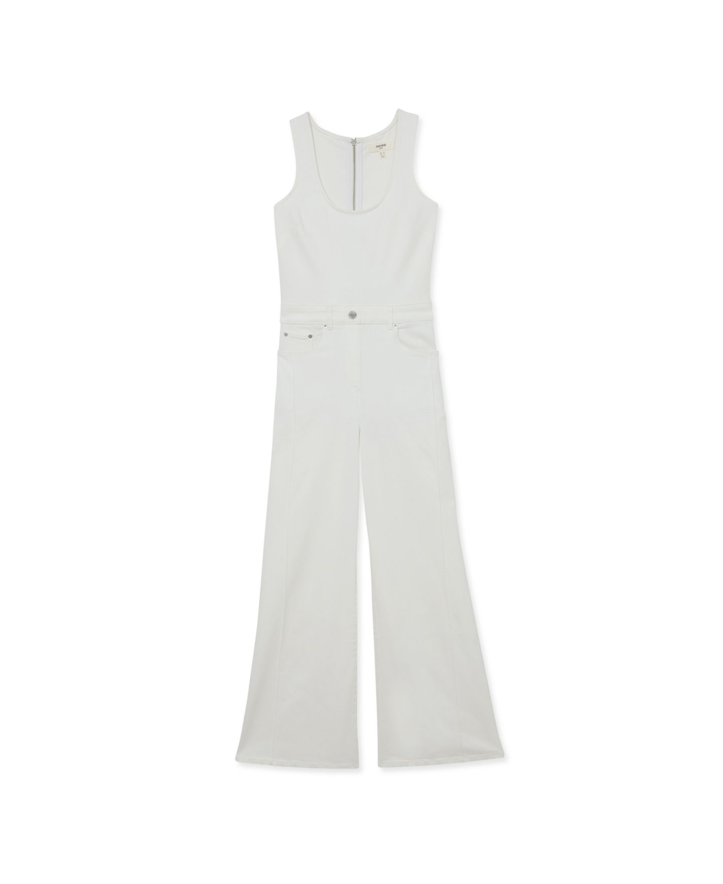 Женский комбинезон REISS ' Rose Denim Racer Jumpsuit — фото 3