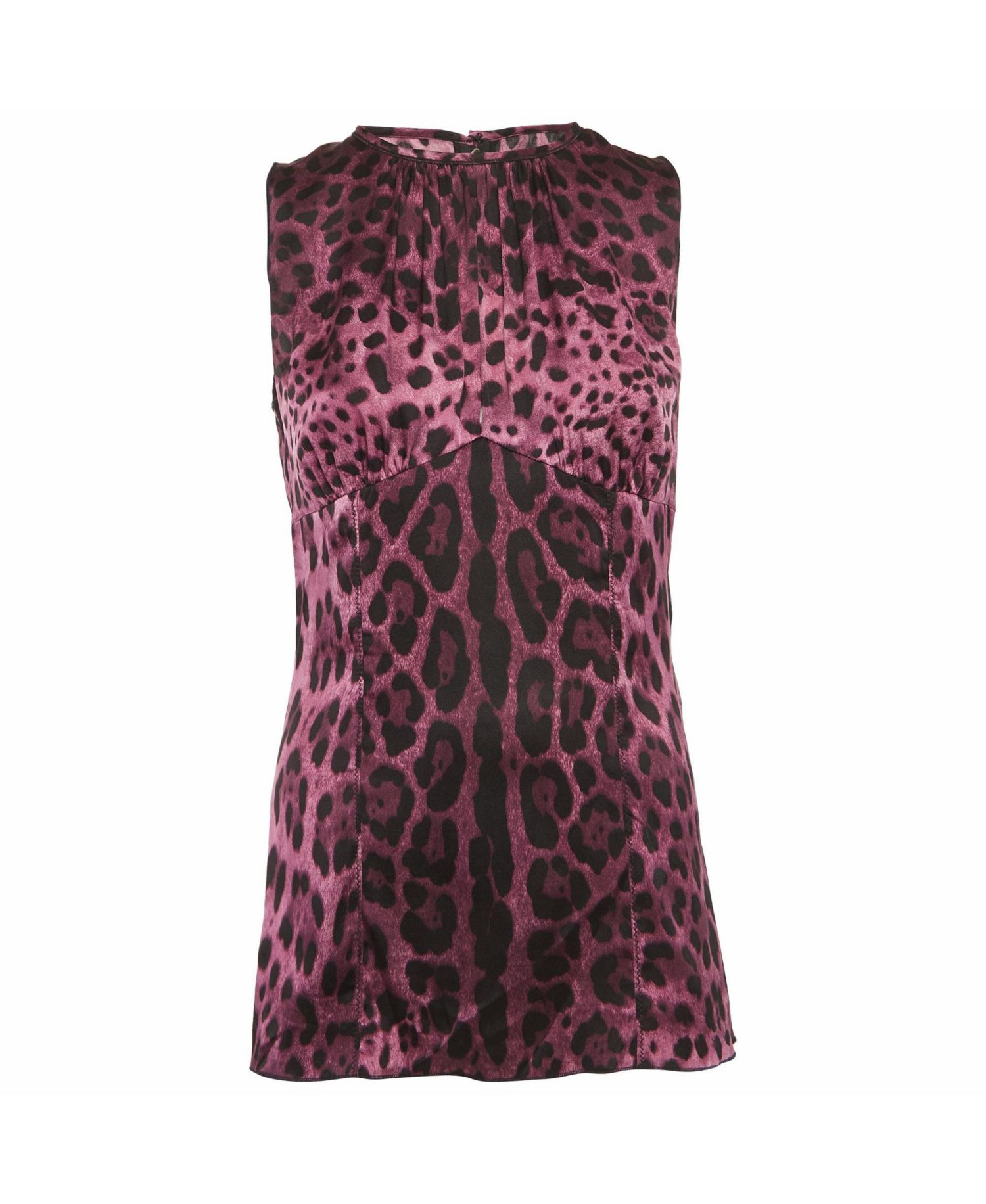 Women's Leopard Print Satin Top