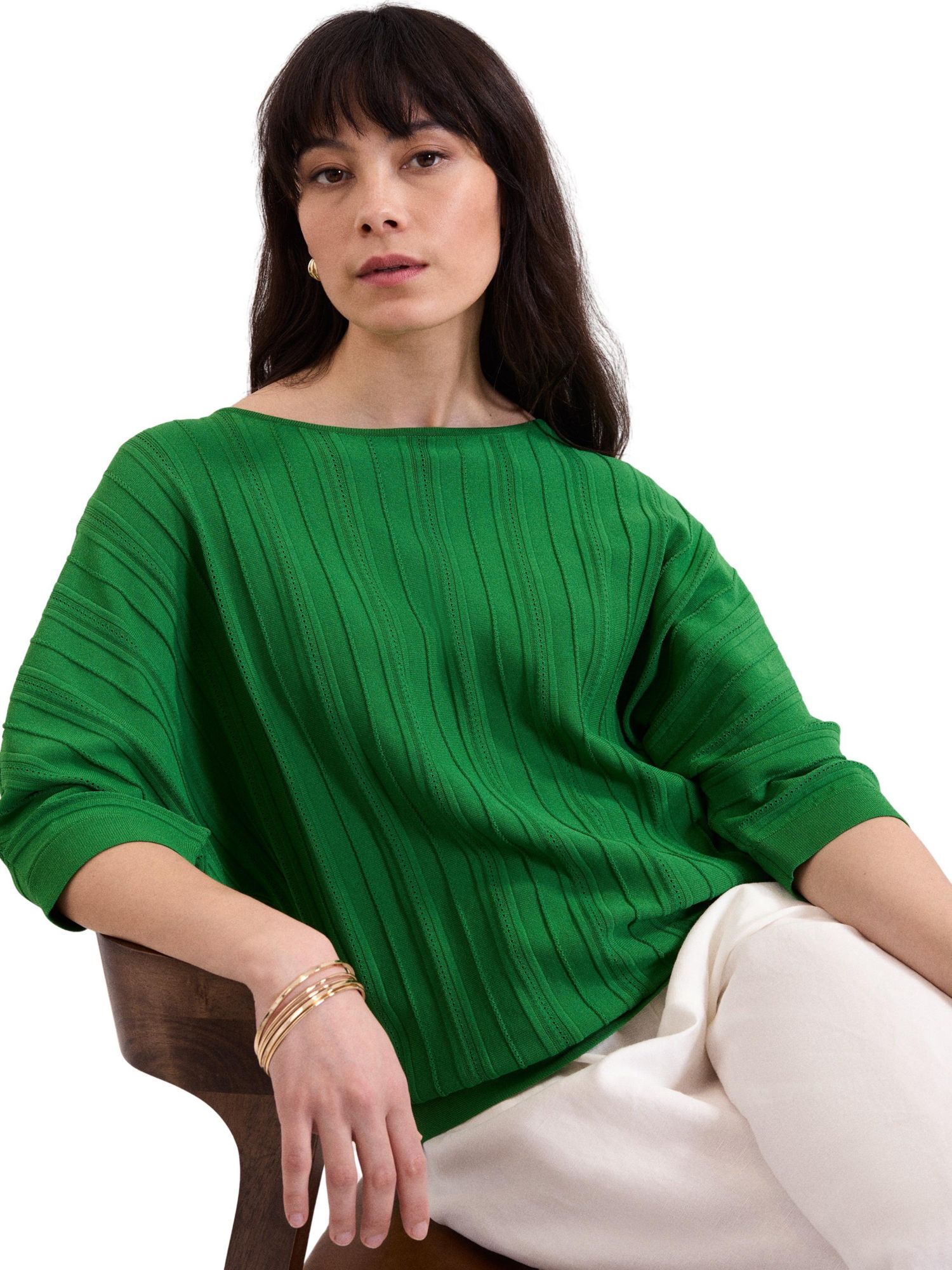 Women's Cristine 3/4 Sleeve Rib Jumper