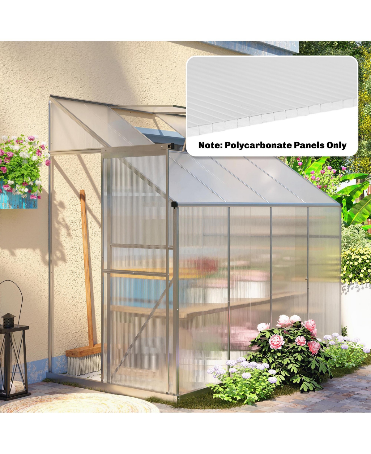 Outsunny Polycarbonate house Panels Uv Protected 10 Pack