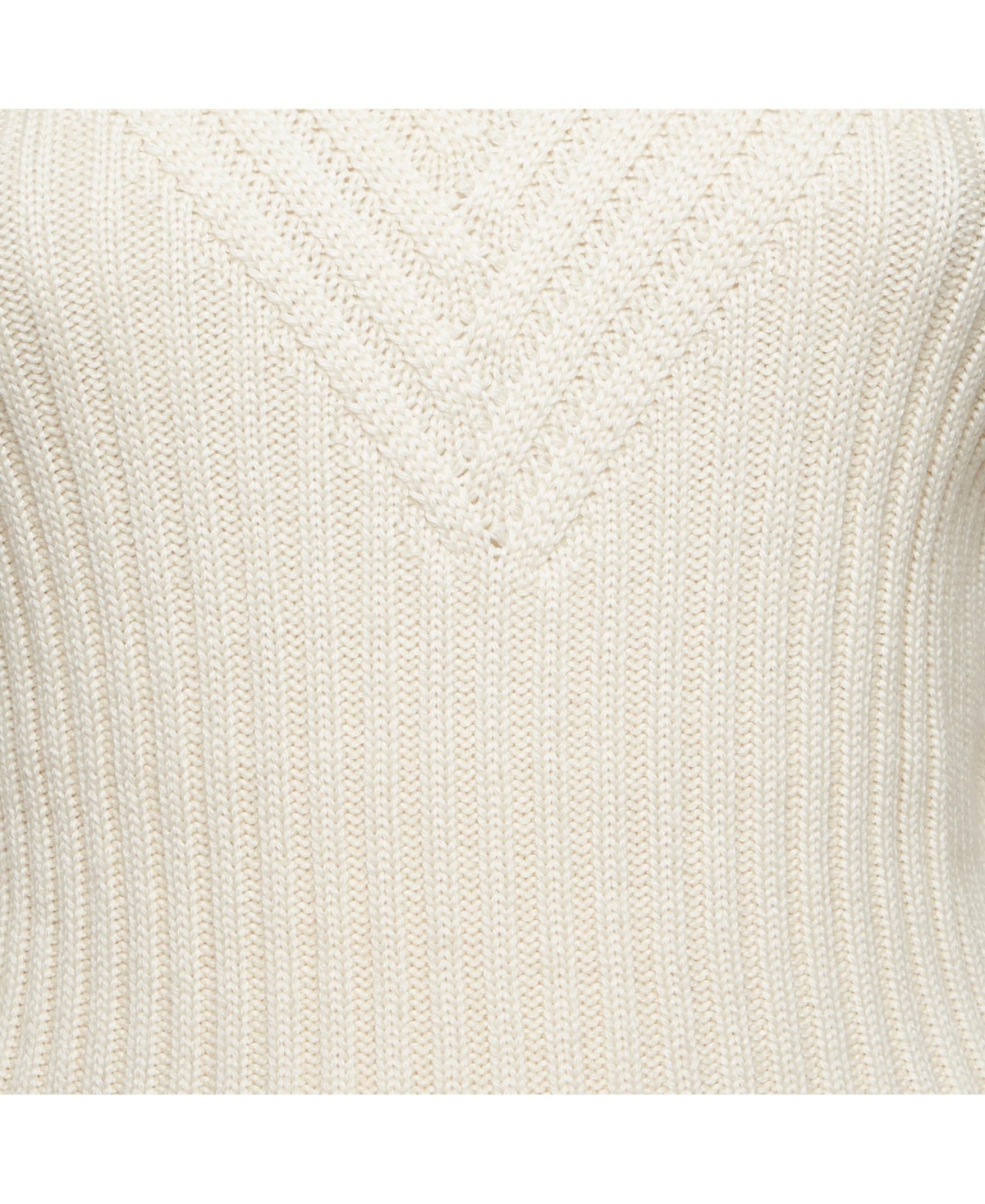 Pre-Owned Versace Women's Cream Rib Knit Turtle Neck Sweater