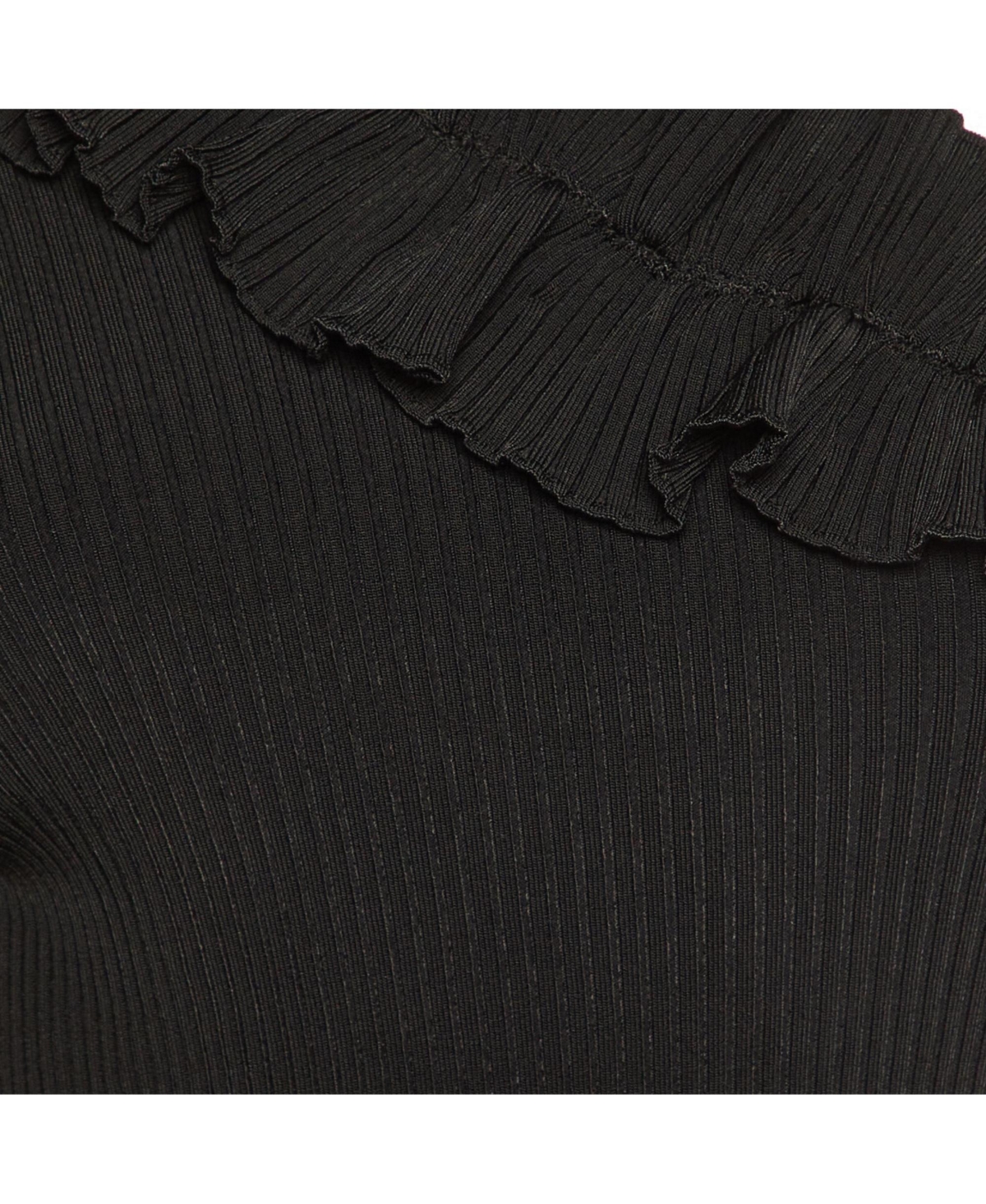 Pre-Owned Zimmermann Women's Ruffle Detail Rib Knit One Shoulder Top