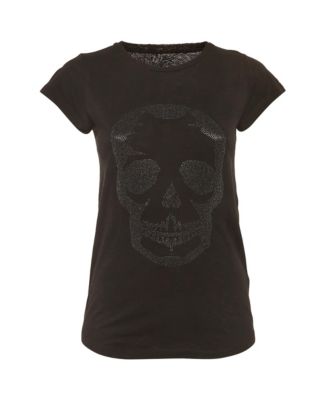 Women's Jersey Skinny Skull Studs T-Shirt