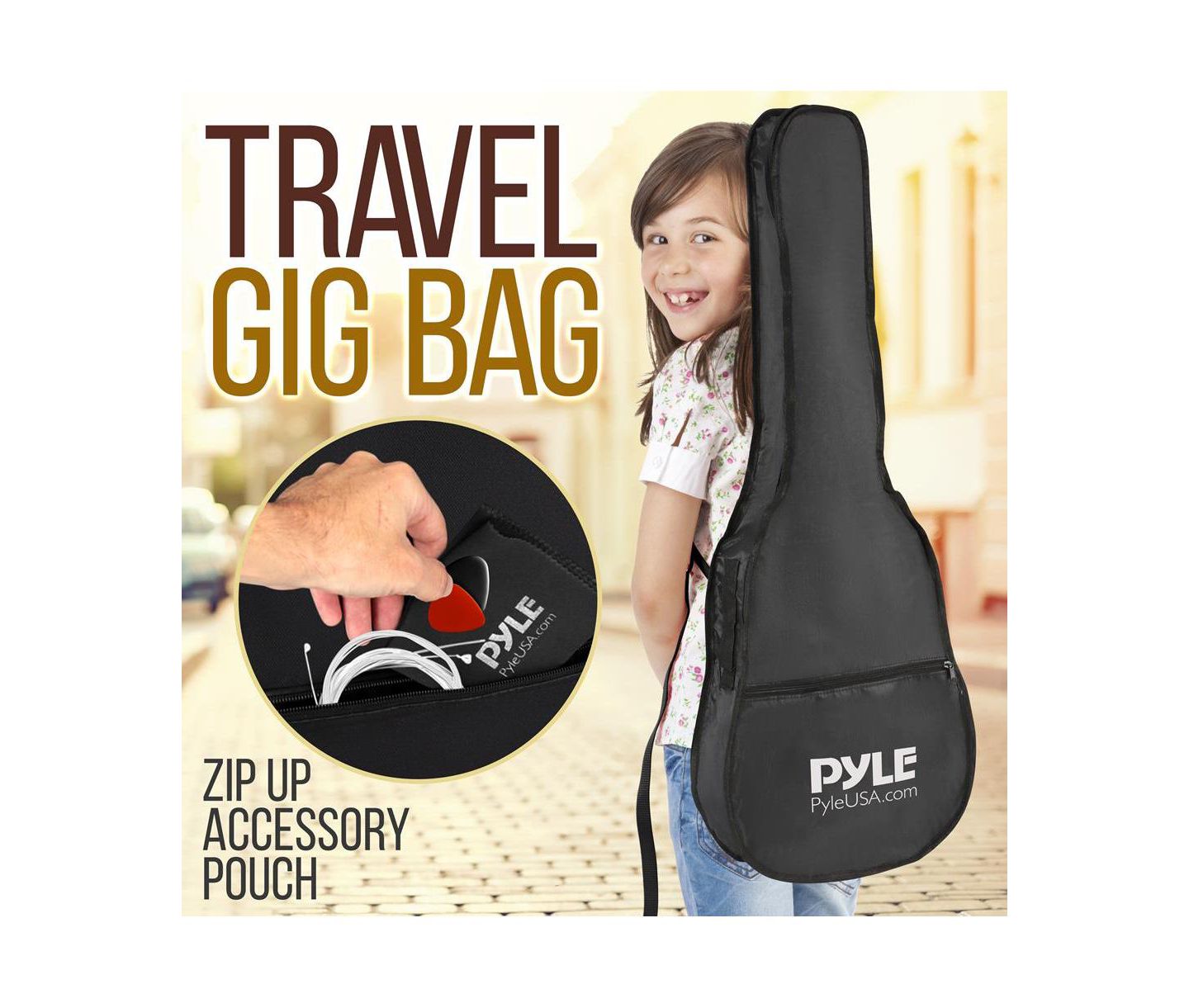 Детские игрушки Pyle 30" Junior Classic Style Guitar Kit with Digital Tuner, Ages 4+ — фото 6