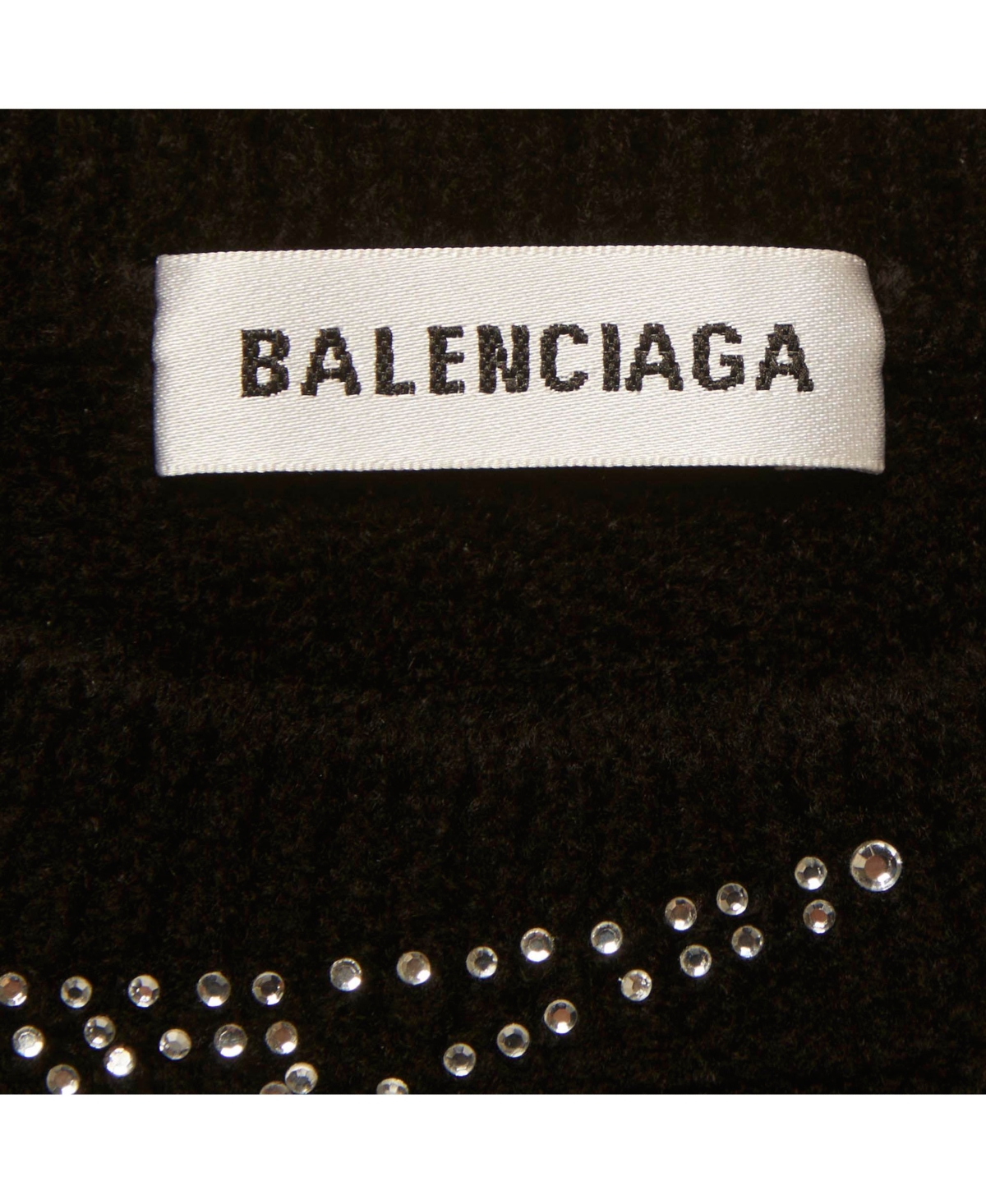 Pre-Owned Balenciaga Women's Eiffel Tower Rhinestone Velvet Sweater