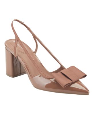 Women's Sanessa Bow Block Heel Slingback Pumps